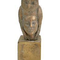 wise owl, bronze